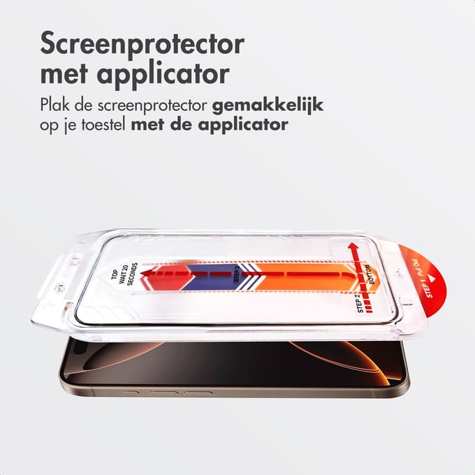 Accezz Screen Protector - Geschikt voor Apple iPhone 16 Pro Max - Glas Screenprotector met Anti-dust Applicator