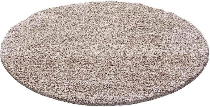 Hoogpolig vloerkleed Life - beige  - rond 200 cm