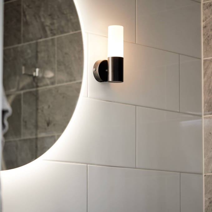 PR Home badkamer wandlamp Beta, zwart, IP44