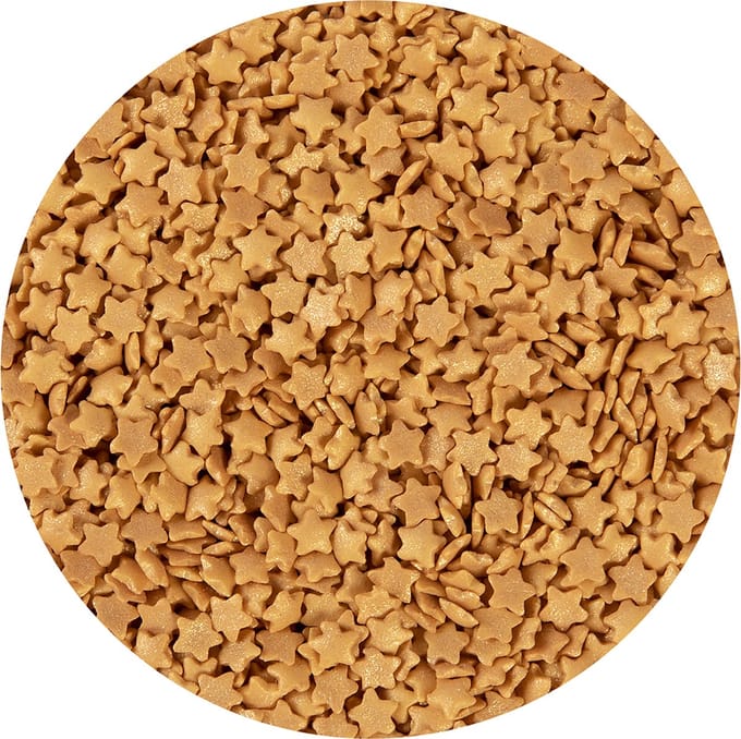 BrandNewCake® Eetbare Confetti Sterren Goud Ø7mm 500gr - Taartdecoratie Sprinkles - Strooisel - Taartversiering