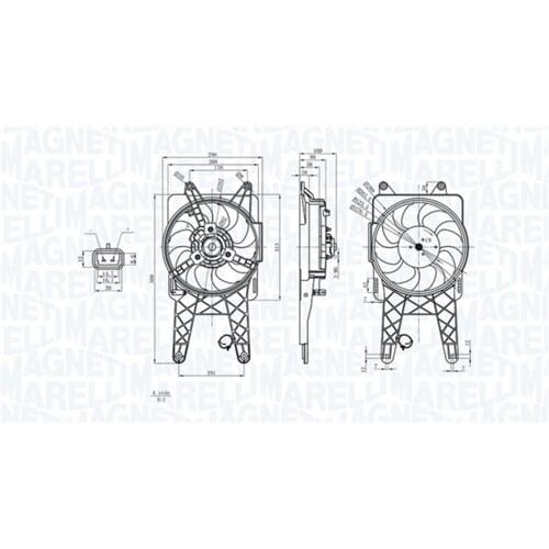 Koelventilatorwiel, motorkoeling MAGNETI MARELLI 069422818010