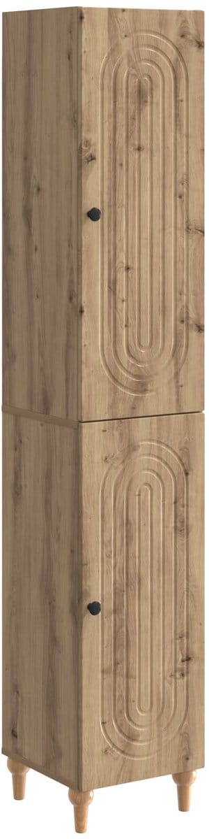 vidaXL - Kast - Set - 2 - st - Artisanaal - eiken - Bewerkt - hout