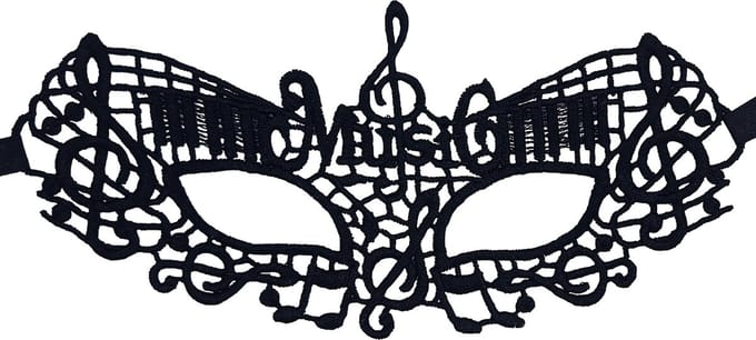Miresa - Muziek masker MM044 - Sexy kant - Zwart