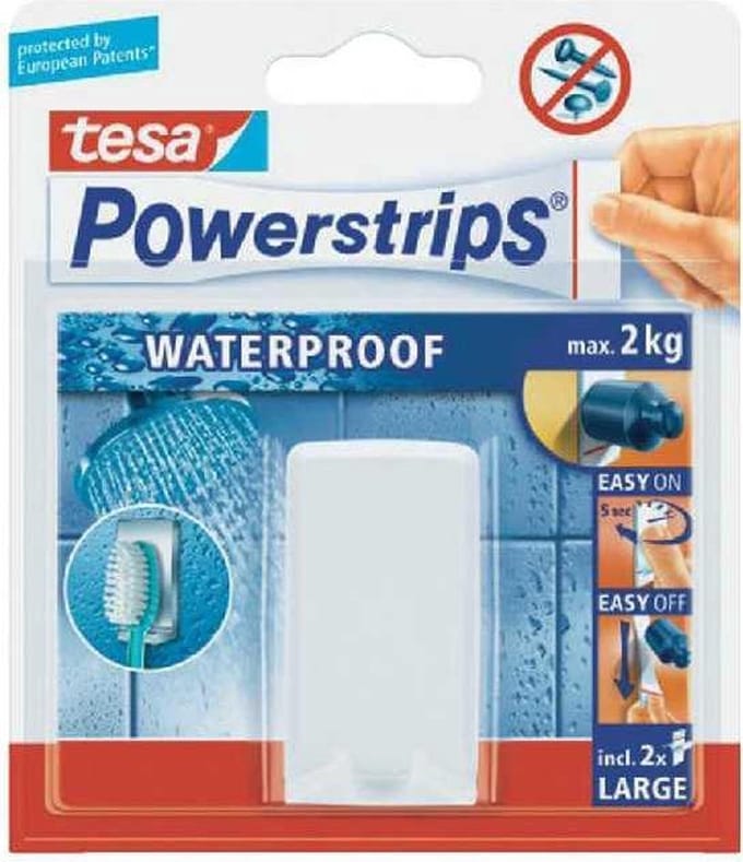 Tesa powerstrips waterproof tandenborstelhouder wit