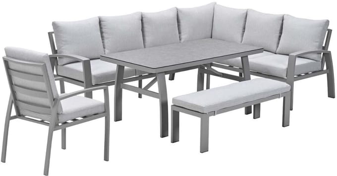 Garden Impressions Cameron lounge dining set 5-delig rechts - taupe