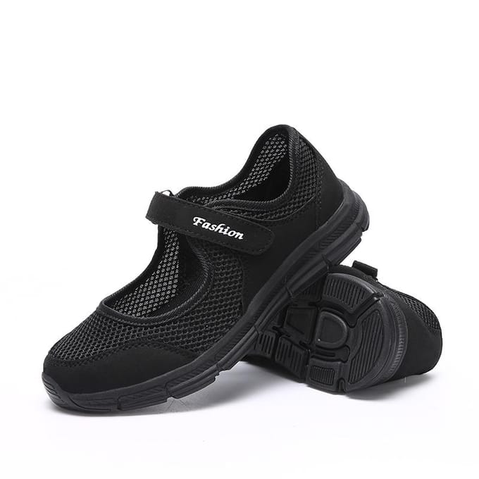 Dames van middelbare leeftijd Casual mode holle platte bodem knoop luie sneakers maat 35-43 38