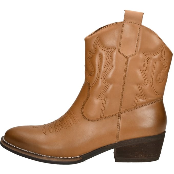 SUB55 Western boots Enkellaarsjes Hak - cognac - Maat 37