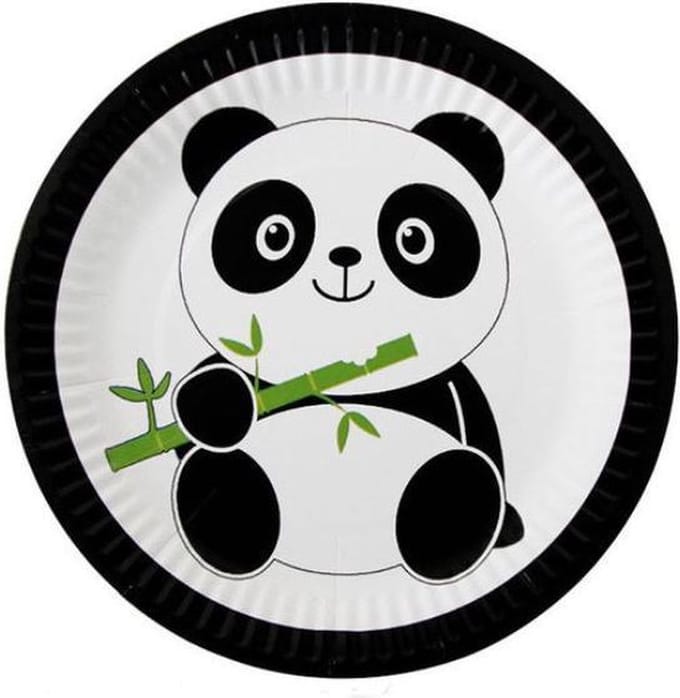 10 stuks kartonnen borden panda