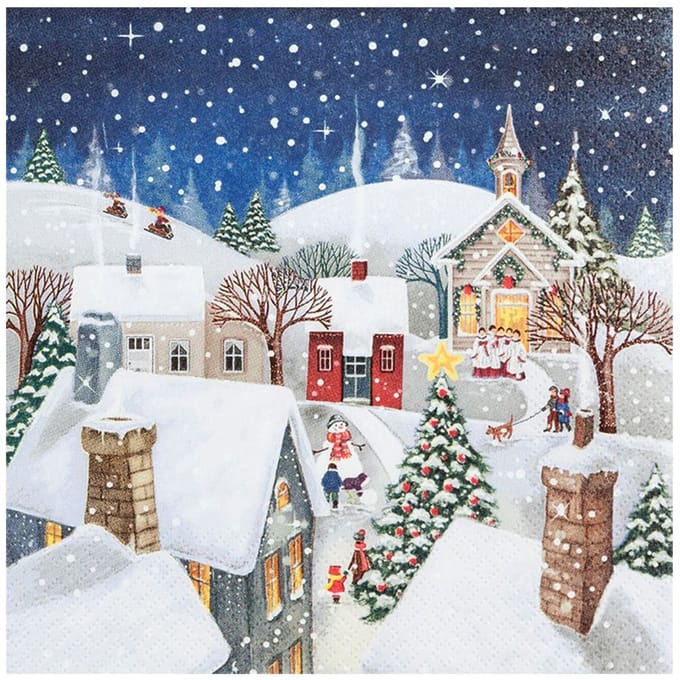 Servet "Kerstverhaal" - 20 stuks
