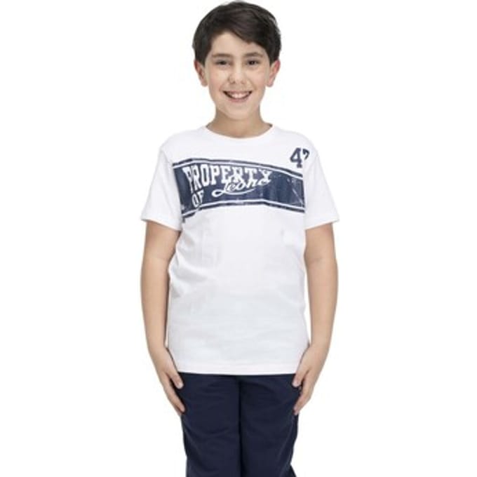 T-shirt Korte Mouw Leone 1947 Boy Short Sleeves Welcome