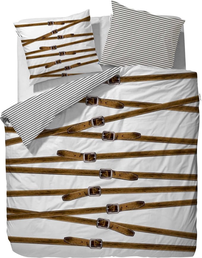 Covers & Co Buckle Up! Dekbedovertrek - Eenpersoons - 140x200/220 cm - Wit