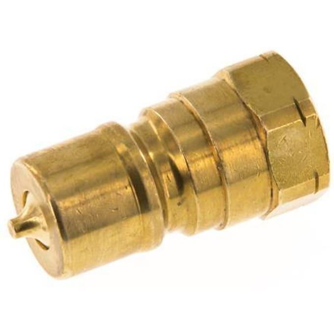 Messing DN 10 Hydraulische Koppeling Insteeknippel 3/8 inch NPT binnendraad ISO 7241-1 B D 19.1mm