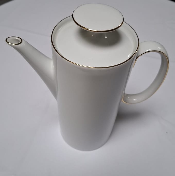 Rosenthal Thomas Medaillon goud koffiepot met deksel Glansgoldband 2 mm