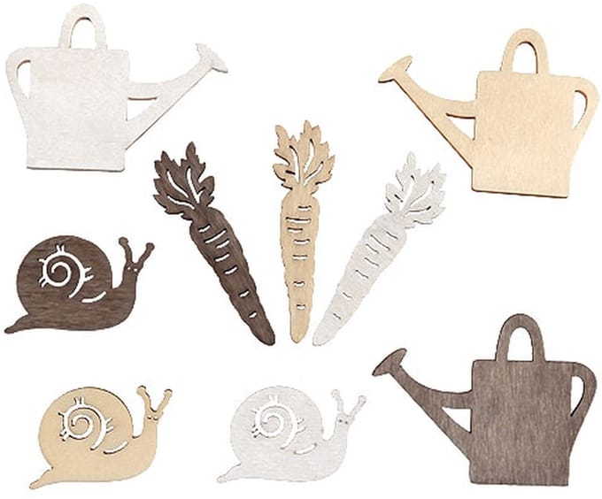 Houten tuinstrooidecoratie 4cm - 6cm naturel 72 st, 72 Stück