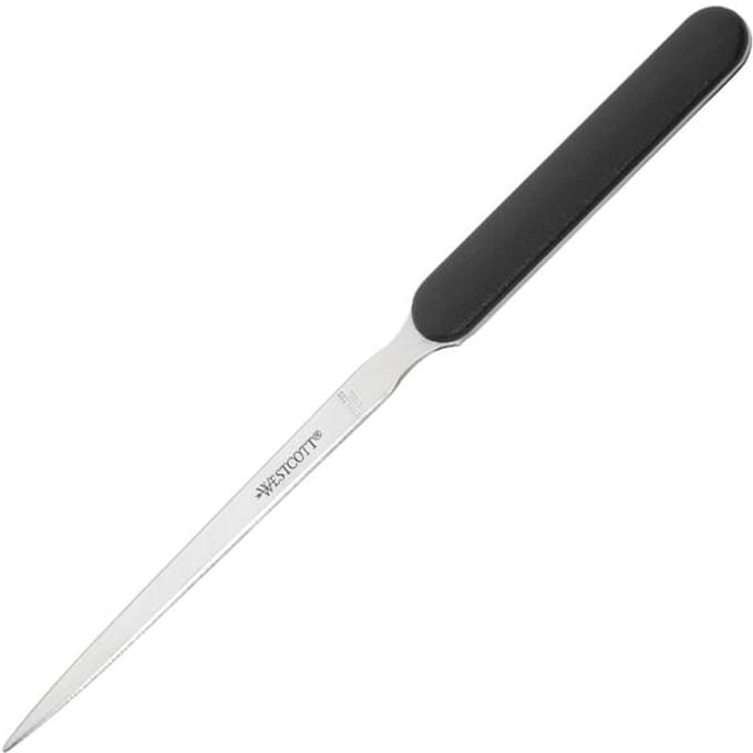 Briefopener westcott metaal met kunststof grip Zwart