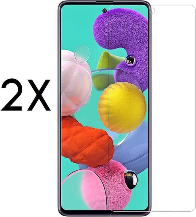 Screenz®- Screenprotector geschikt voor Samsung Galaxy A73 / A73 5G - Tempered glass Screen Protector - Screenprotector met opening voor camera - 2 stuks
