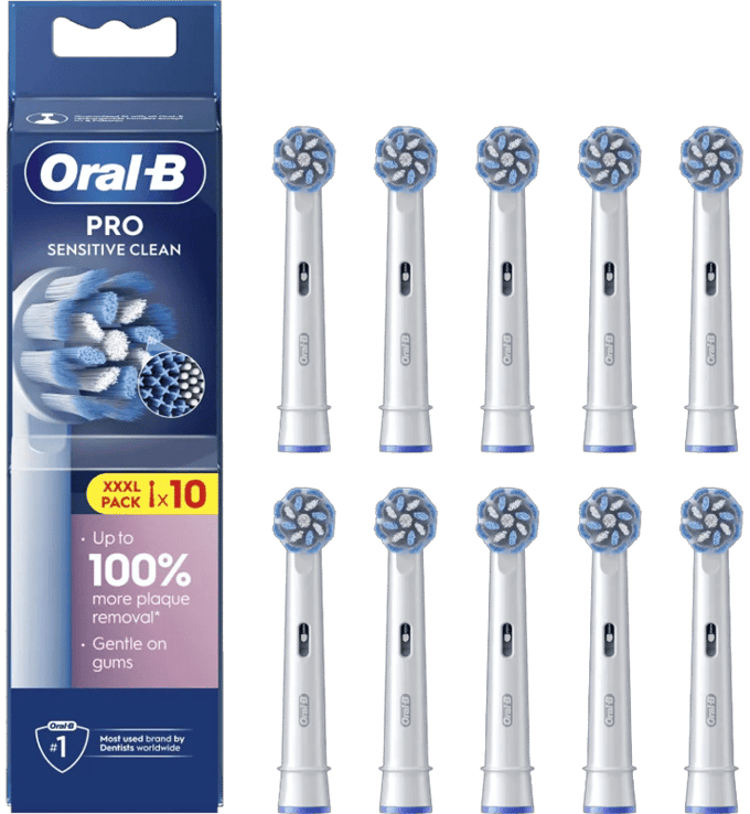 Oral-B Pro Sensitive Clean Opzetborstels - 10 Stuks