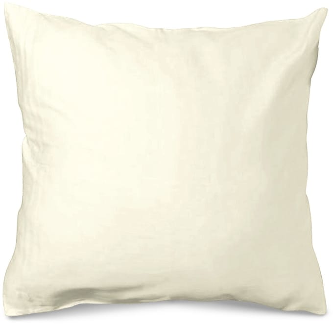 Katoenen satijnen kussenlus 50x60 cm - Crème