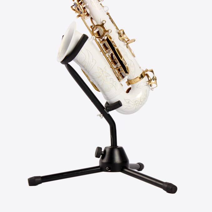 Support de trépied support jambe en métal détachable Portable pliable pour Saxophone Tenor/Alto gray