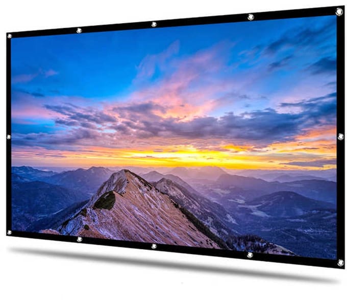 Projectiedoek | 100 inch (221cm) | 16:9 | Mobiel Projectiescherm | Beamerscherm | Projectieschermen | Projectiescherm beamer
