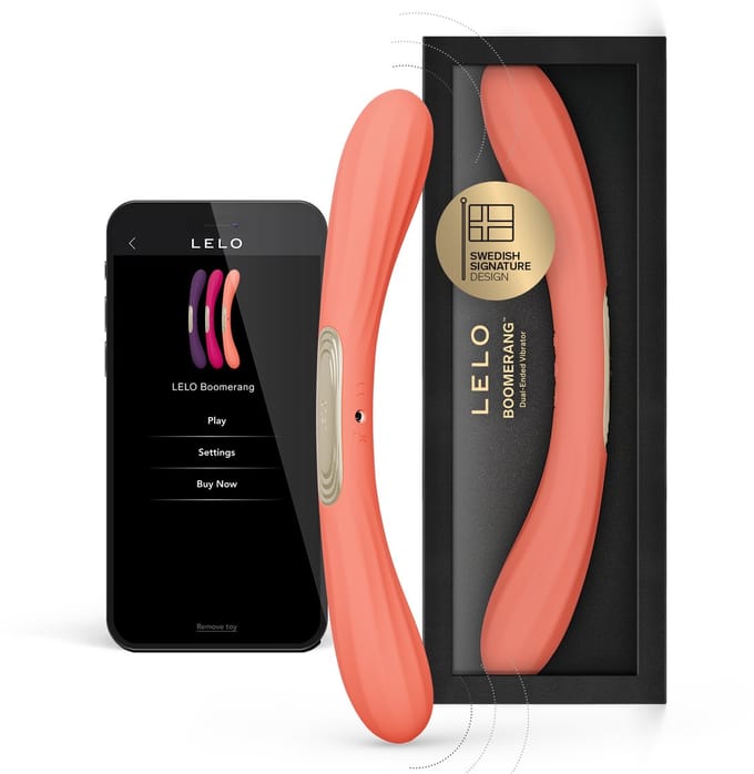 LELO Boomerang – Dubbelzijdige Vibrator – App Gestuurd – Coral Red