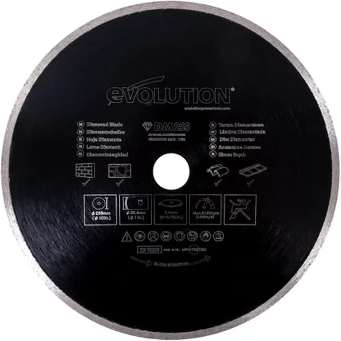 EVOLUTION - Evolution Rage diamant zaagblad 255 mm - 255 X 25.4 X 2.4 MM - DIAMOND