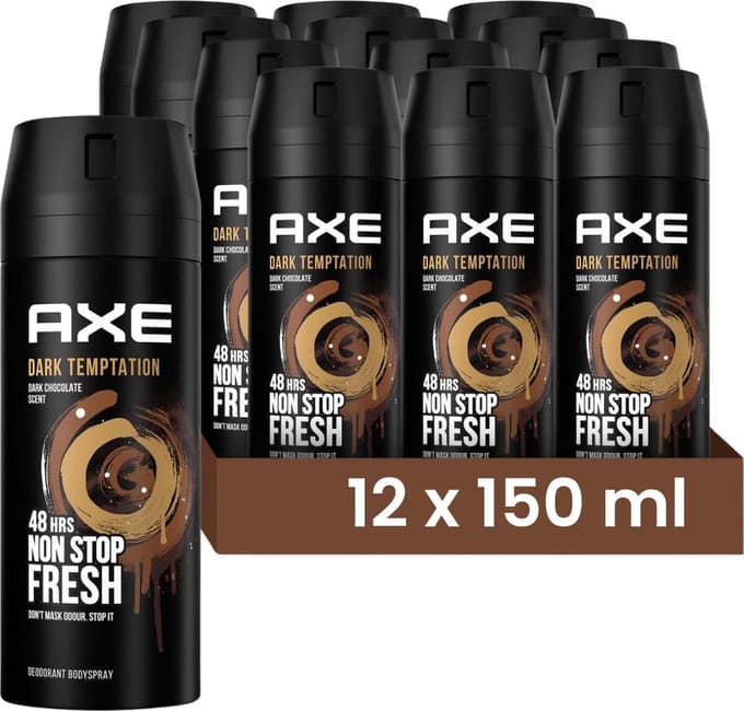 Axe Bodyspray Dark Temptation 150ML - 12 Stuks - Voordeelverpakking