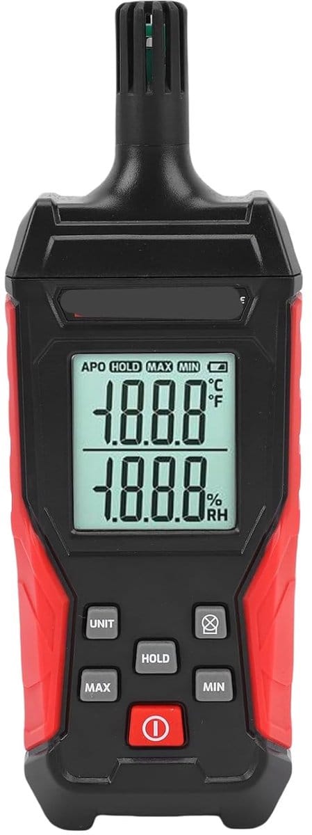 Temperatuur Vochtigheidsmeter - Digitale Hygrometer - Binnen Buiten Meten - Hoge Precisie Sensor - Min Max Gegevens