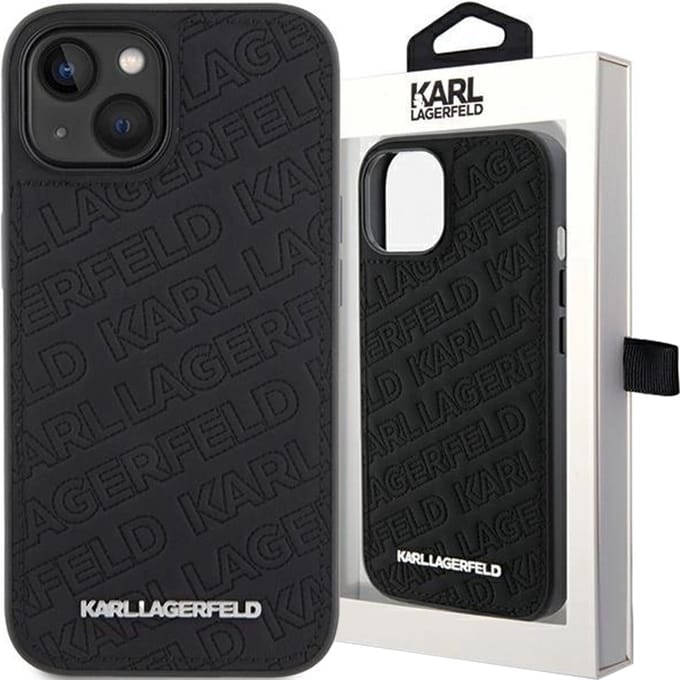 Karl - Lagerfeld - Quilted K Pattern hoesje voor iPhone - 11 / Xr - zwart