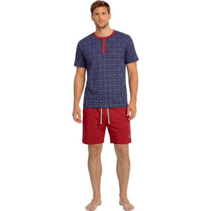 Heren Katoenen Zomer Korte Pyjama's KL30000