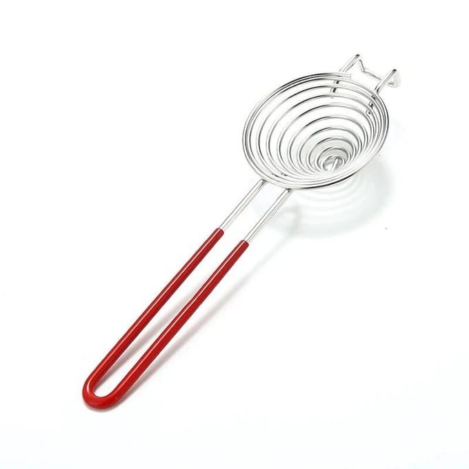 Séparateur de blanc d'œuf en spirale en acier inoxydable, séparateur de jaune d'œuf Portable avec outil de cuisine à Long manche 1 pièce white