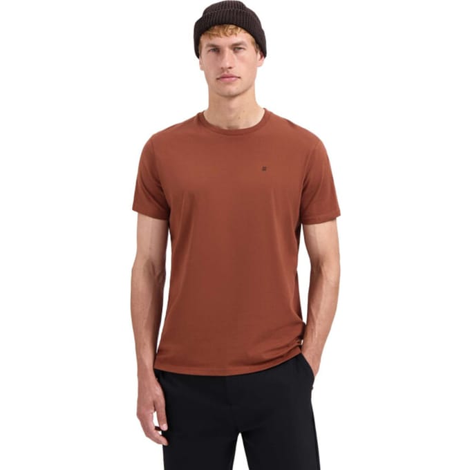 No Excess T-shirt Crewneck Solid Basic Terra Größe: XXXL | Basic T-Shirts Outlet | Herren