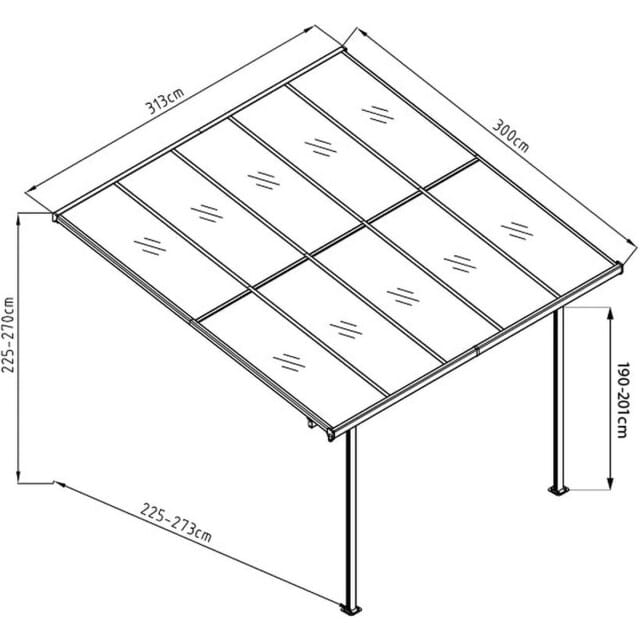 Westmann Terrasoverkapping 435x300 cm si06104