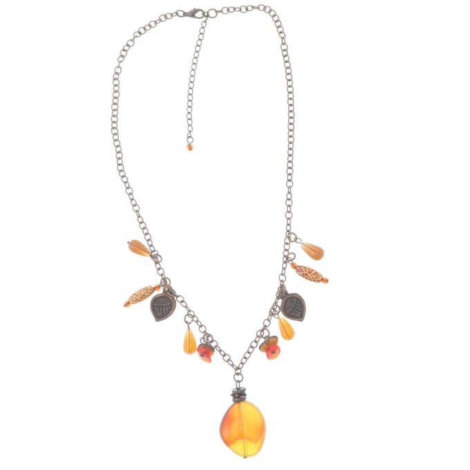 Behave - Ketting dames vintage stijl - koperkleur - herfstlook - 48 cm