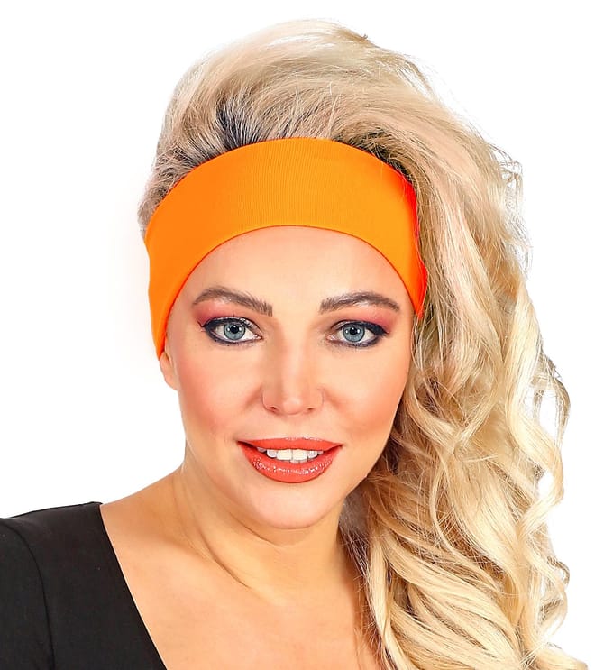 Hoofdband neon oranje