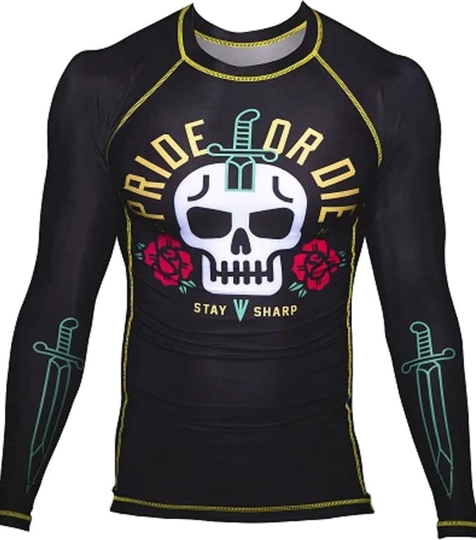 PRiDE or Die Rash Guard Stay Sharp Zwart - S