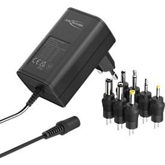 Ansmann 1201-0021 Stekkernetvoeding, instelbaar 12 V/DC, 9 V/DC, 7.5 V/DC, 6 V, 4.5 V/DC, 3 V 300 mA 3.60 W