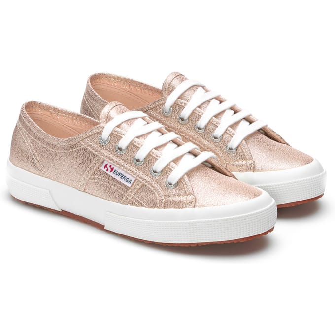 Superga Dames/Dames 2750 Lamew Metallic Trainers (Roze platina)