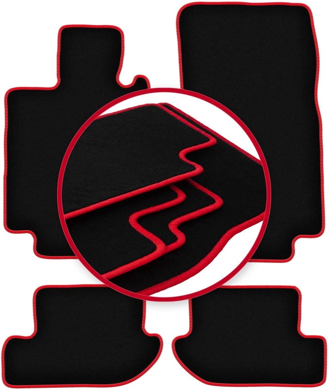 CARLUX-RED automatten voor: Mercedes CL W215 coupé (1999-1006)