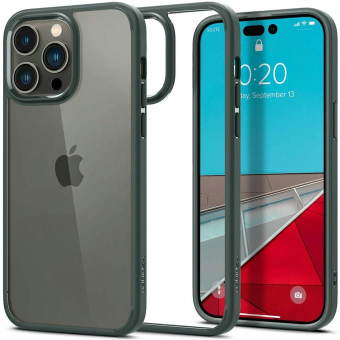 Spigen Ultra Hybrid Apple iPhone 14 Pro Hoesje Back Cover Groen