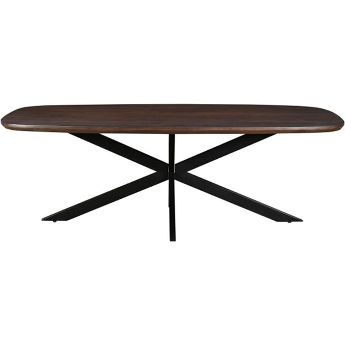Livingfurn - Eetkamertafel Jesper Danish Oval Brown 210cm - Mangohout