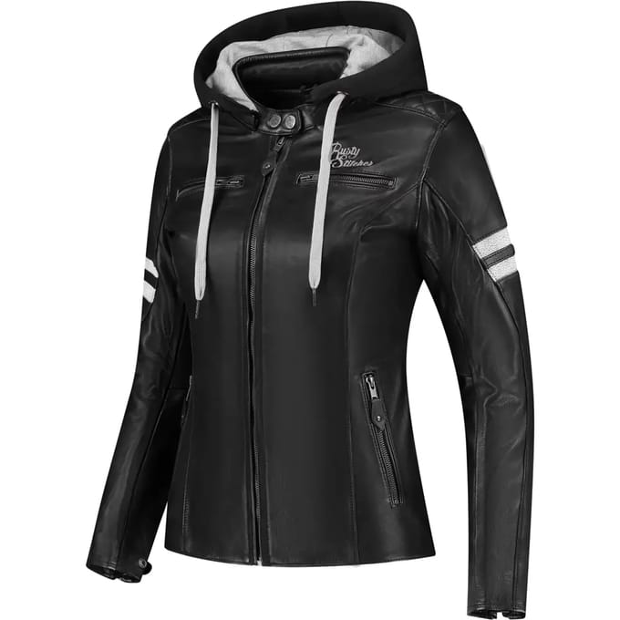 Dames motorjack met capuchon Rusty Stitches Jack Joyce V2