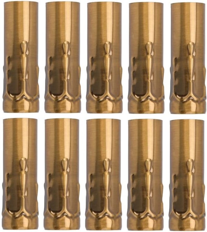 Allecto - Kaarslamphouder Buis - E14 Accessoires - ijzer - Kristallen