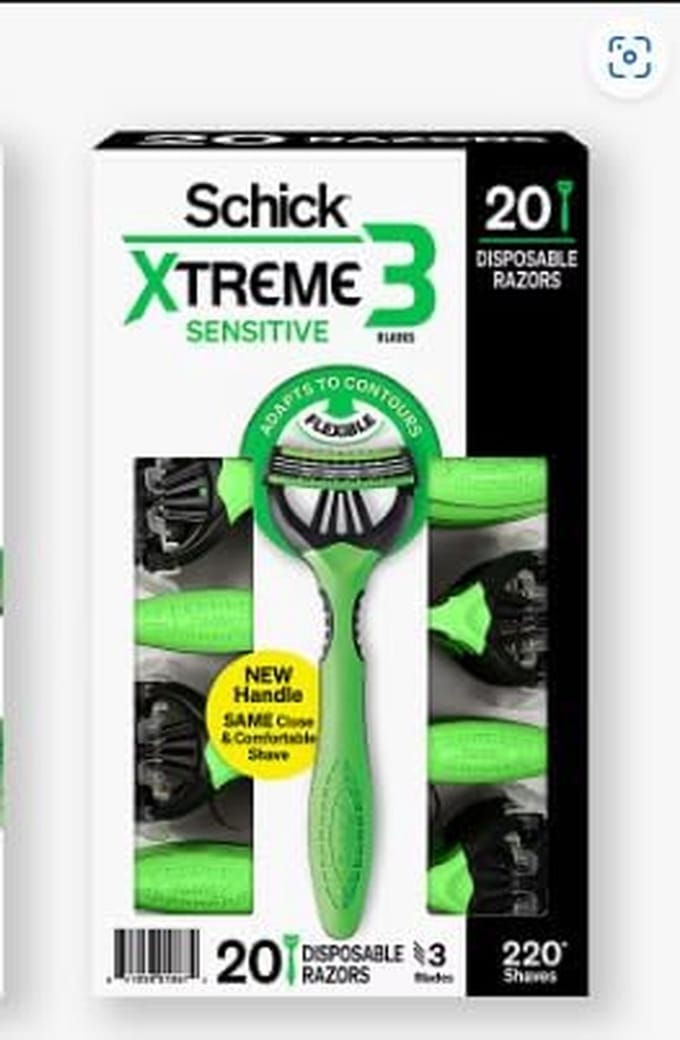 Wegwerpscheerapparaat - Scheermesjes - Glad Scheren - Met Vitamine E - 20 Stuks - Groen