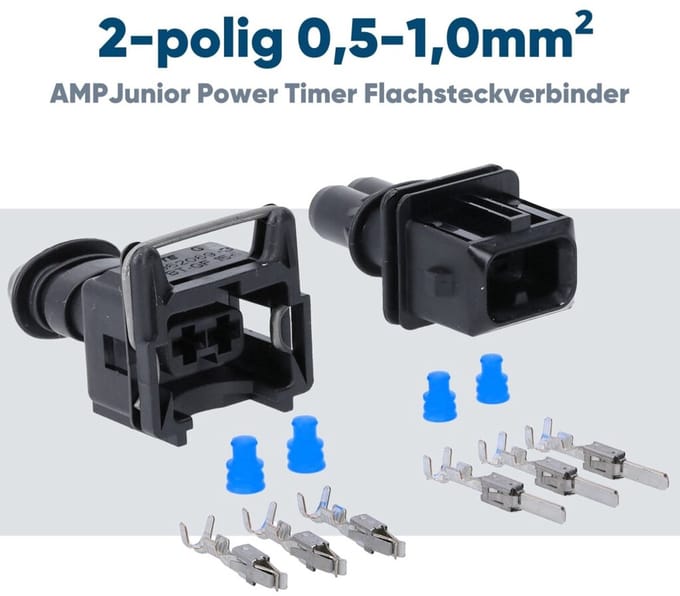 AMP JPT set 2-polig 0,5-1,0mm² reparatieset connectorset auto