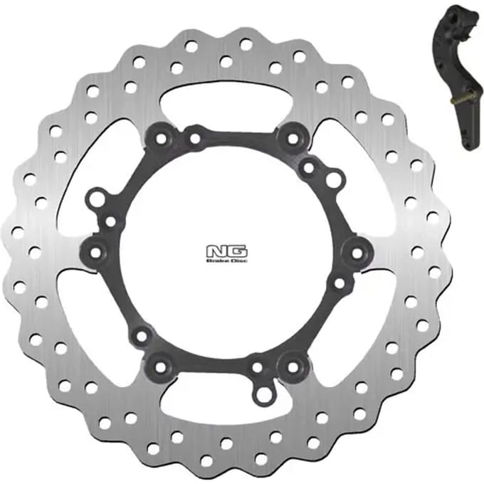 Vlotterende motorremschijfset en steuntje NG Brake Disc Wave 1254XK16