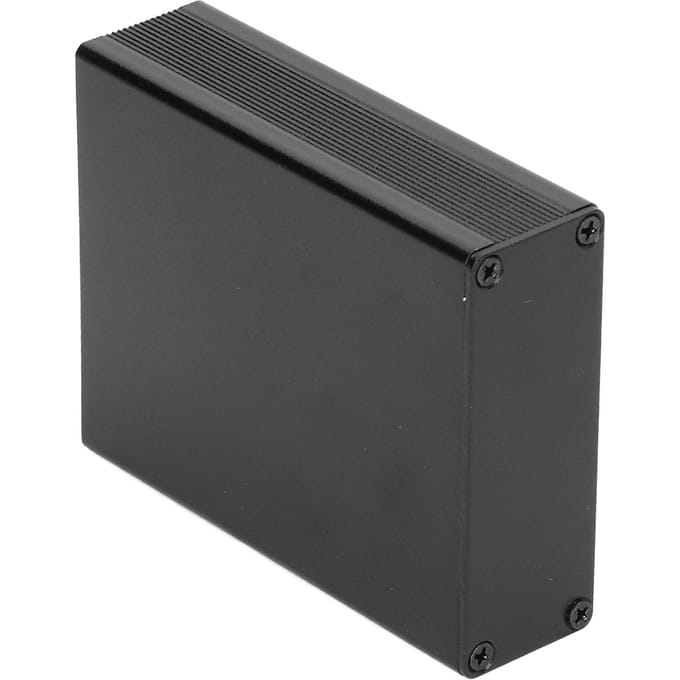Aluminium elektrische doos Project Junction Case Geïntegreerde behuizing 24x64x80mm Matzwart