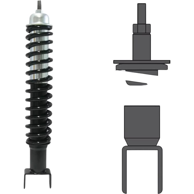 Achtervering met veer voor motorfiets BCR Piaggio Vespa 50/125cc