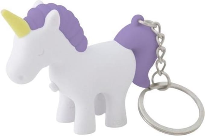 Balvi Sleutelhanger Unicorn Met Licht 7 X 5,5 Cm Abs Paars