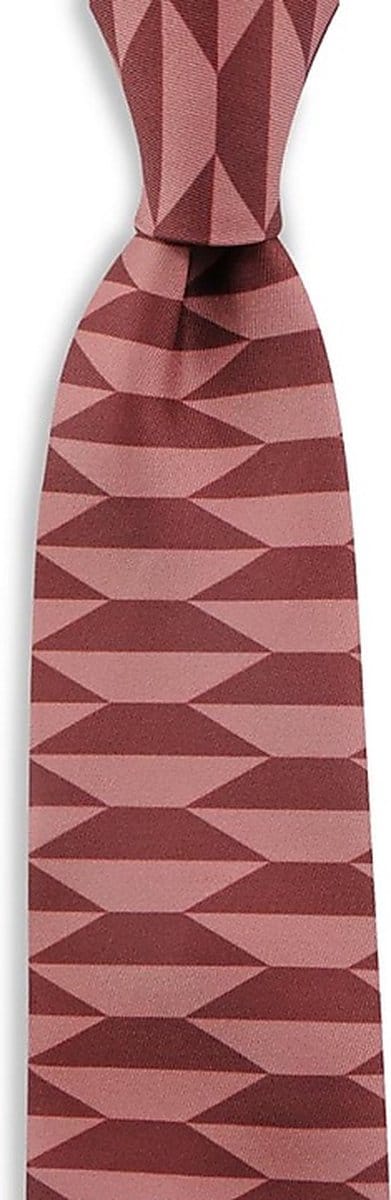 We Love Ties - Stropdassen - Stropdas Stripes Offset - bordeauxrood / oud roze